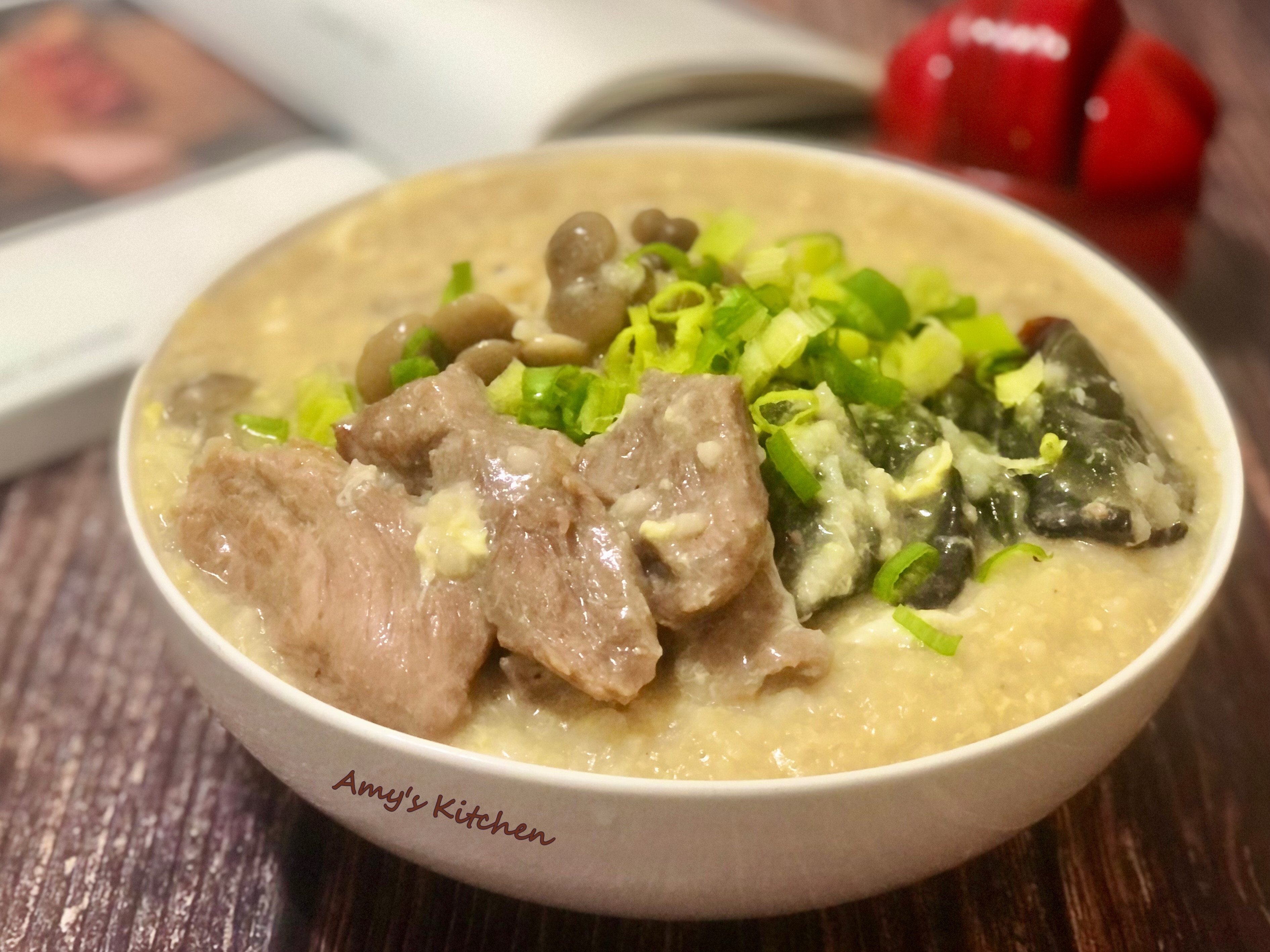 皮蛋瘦肉粥 (快速簡單版)
